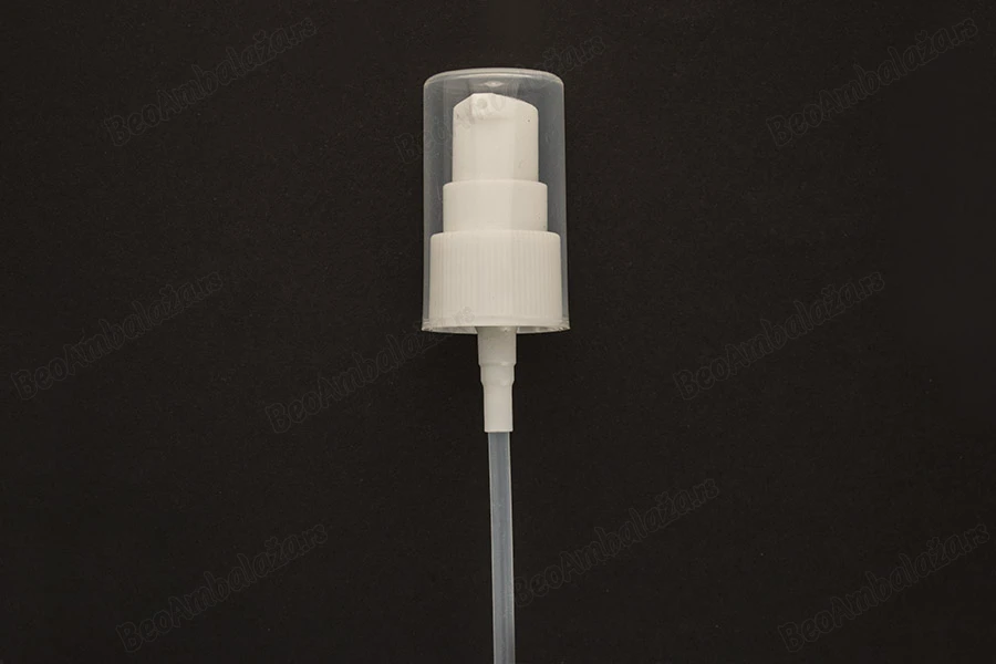 Plastična bela pumpica PP20 za kreme sa providnim zatvaračem-grupa_slika