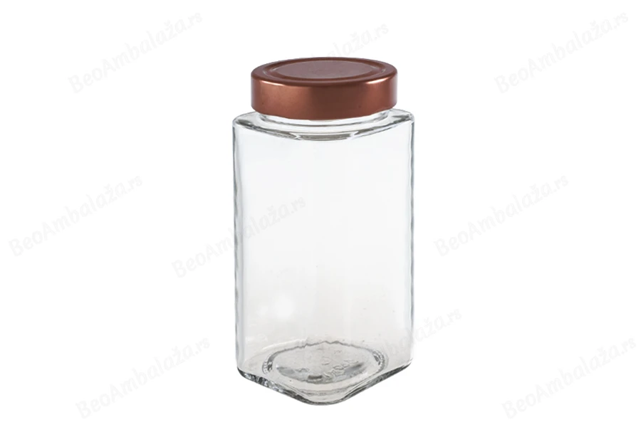 Staklena kockasta tegla 580mL (za T.O. Deep zatvarač) - bez zatvarača-dimenzije_slike