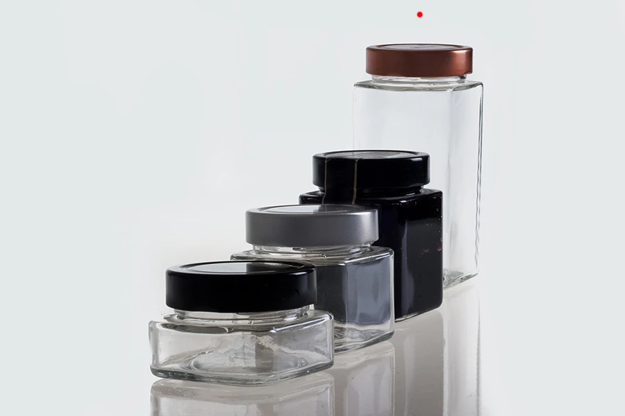 Staklena kockasta tegla 580mL (za T.O. Deep zatvarač) - bez zatvarača-grupa_slika