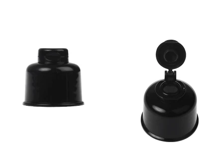 Plastični flip top zatvarač PP24 u crnoj boji-slika_proizvoda