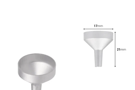 Aluminijumski levak u MAT srebrnoj boji sa prečnikom 17 mm (u donjem delu 4 mm)-dimenzije_slike