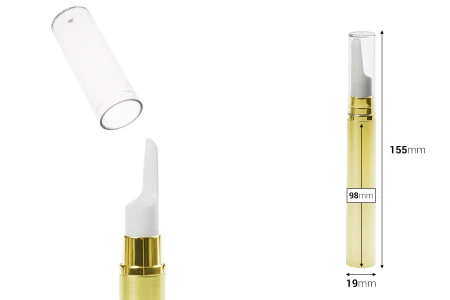 Airless bočica 15mL za serum u dve boje, sa zatvaračem - 12 kom-dimenzije_slike