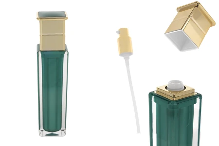 Luksuzna akrilna bočica 50 mL u smaragdnoj boji sa pumpicom za kreme i zatvaračem-slika_proizvoda
