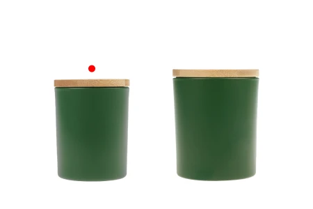 Staklena teglica od 200 mL sa bambus poklopcem sa gumom u raznim mat bojama-grupa_slika