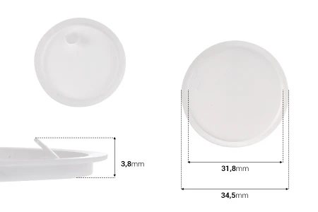 Plastični (PE) međupoklopac 34,5 mm za teglice od 20 mL-2