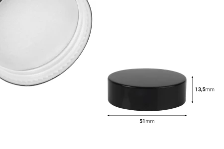 Plastični zatvarač sa aluminijumskim premazom i unutrašnjom zaptivkom za teglice 30mL-dimenzije_slike