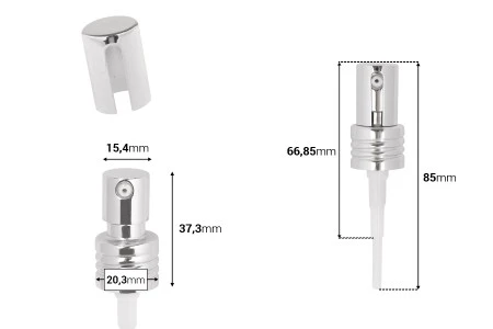 Aluminijumska pumpica PP20 za kreme sa zatvaračem-dimenzije_slike