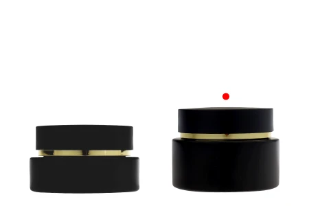 Staklena crna mat teglica od 50 mL sa crnim mat zatvaračem (sa unutrašnjom zaptivkom) i plastičnim međupoklopcem-grupa_slika