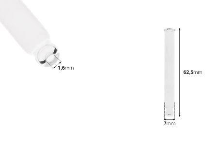 Staklena cevčica bez mernih oznaka za zapreminu sa okruglim vrhom, za bočicu 20-4236-dimenzije_slike