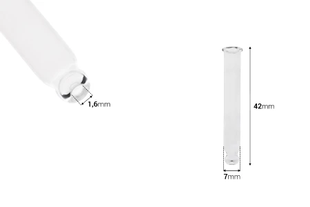 Staklena cevčica bez mernih oznaka za zapreminu sa okruglim vrhom, za bočicu 20-3633-dimenzije_slike