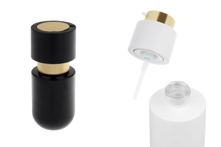 Staklena bočica 30mL sa zlatnom pumpicom za kreme-slika_proizvoda