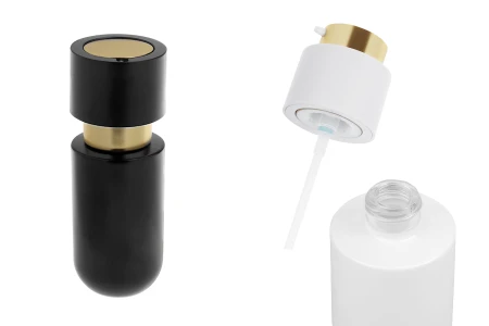 Staklena bočica 50mL sa zlatnom pumpicom za kreme-slika_proizvoda