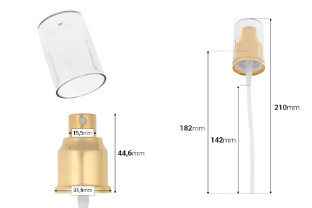 Plastični sprej 24/410 sa aluminijumskom presvlakom i providnim poklopcem-dimenzije_slike