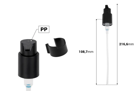 Plastična pumpica PP24/410 sa sigurnosnim zatvaračem za kreme-dimenzije_slike