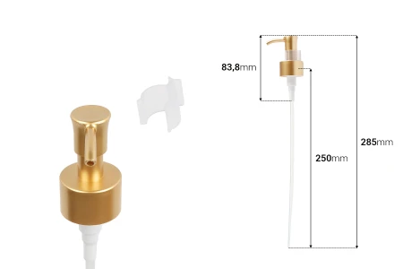 Plastična zlatna pumpica PP28/410 za kreme (07-0,75 cc/pritisak)-dimenzije_slike
