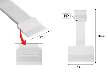 Plastična bela spatula za kremu 71 mm - 24 kom-2