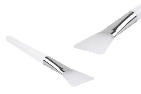Silikonska spatula - četkica 159 mm sa plastičnom drškom za kremu i sa srebrnim detaljima-1