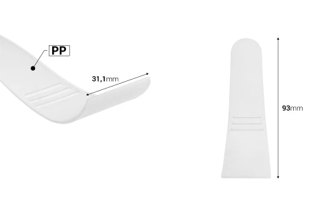 Plastična spatula 93 mm, providna ili roze boje - 12 kom-2