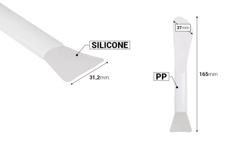 Silikonska spatula - četkica 165 mm sa plastičnom drškom za kremu-2