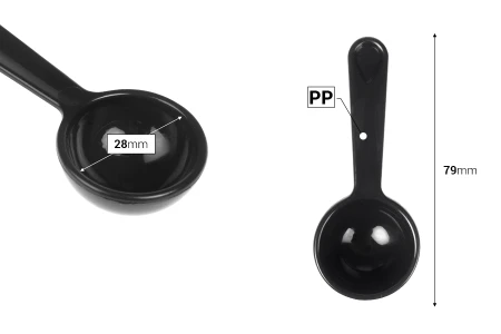 Merna kašika - plastična menzura 79mm u crnoj boji - 12 kom-2