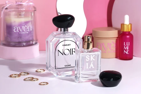 Sprej sa luksuznim crnim poklopcem za parfemske bočice sa sigurnosnim Crimp zatvaranjem od 15 mm-grupa_slika