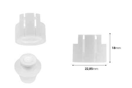Plastični sigurnosni zatvarač za doziranje za bočice sa grlom od 20 mm - 50 kom-dimenzije_slike