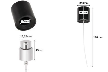 Set - sprej i plastični zatvarač za parfemske bočice 15/400 - 6 kom-dimenzije_slike