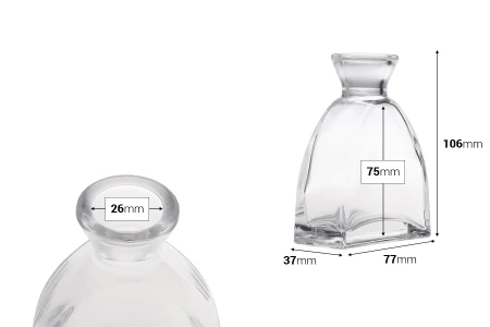 Staklena flašica 100mL bez zatvarača-dimenzije_slike