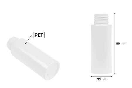 PET bela flašica 50mL (PP24), bez zatvarača - 12 kom-dimenzije_slike