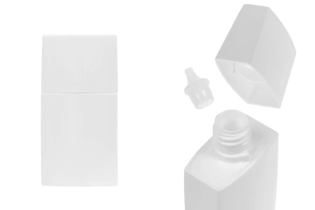 Plastična (PETG) bočica 30 mL bele boje sa zatvaračem i grlom za tečnu kozmetiku-slika_proizvoda