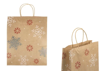 Božićne papirne poklon kese dimenzija 260x120x320 mm, sa ručkom - 12 kom-slika_proizvoda