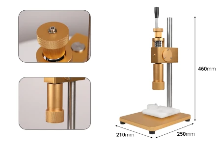 Ručna mašina za zatvaranje Crimp bočica za parfeme 15mm (koristi se u kombinaciji sa alatom šifre: 20-2242 i 19-1910)-dimenzije_slike