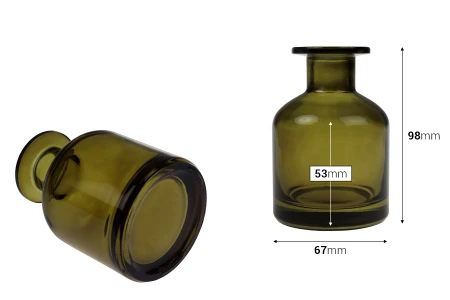 Staklena flašica 150 mL, peskirana ili maslinasto zelene boje-2