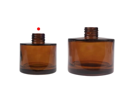 Cilindrična staklena bočica od 100 mL u karamel ili maslinasto zelenoj boji, pogodna za osveživač prostora-5