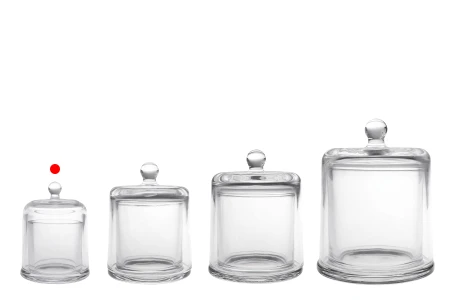 Dekorativna staklena fondanjera 120 mL sa zvono poklopcem-grupa_slika