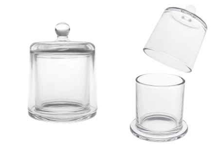 Dekorativna staklena fondanjera 210 mL sa zvono poklopcem-slika_proizvoda