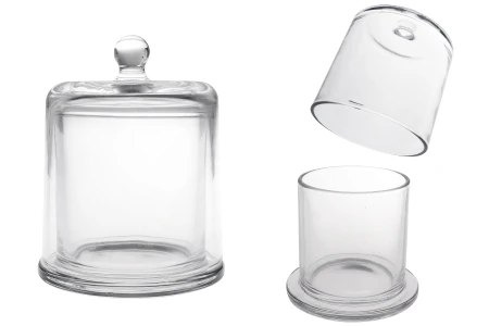 Dekorativna staklena fondanjera 730 mL sa zvono poklopcem-slika_proizvoda