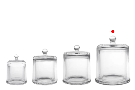 Dekorativna staklena fondanjera 730 mL sa zvono poklopcem-grupa_slika