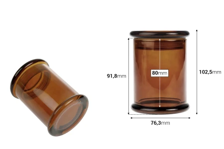 Staklena tegla 220mL sa staklenim poklopcem i hermetičkim zatvaranjem-dimenzije_slike