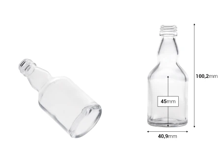 Staklena flašica 50 mL (PP 18) za piće ili ulje-dimenzije_slike