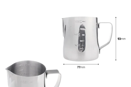 Posuda od nerđajućeg čelika (Inox) sa menzurom i drškom 350mL-dimenzije_slike