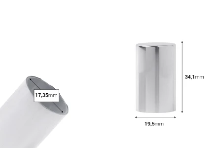 Aluminijumski srebrni zatvarač za sprej za Crimp bočice-2