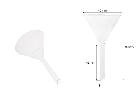 Stakleni levak prečnika 40 mm (prečnik cevčice 8 mm)-dimenzije_slike