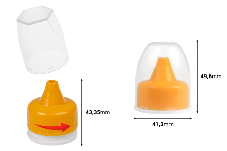 Plastični zatvarač za flaše za kečap i senf sa plastičnim poklopcem-dimenzije_slike