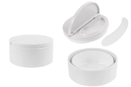 Plastična PP teglica od 50mL u beloj boji sa zatvaračem i spatulom-slika_proizvoda