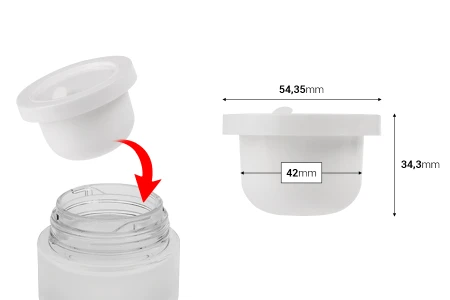 Zamenska unutrašnja bela teglica sa plastičnom zaptivkom za šifru 23-2656-dimenzije_slike