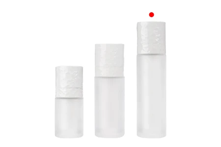 Airless dopunjiva bočica od 50 mL, sa pumpicom za kremu i peskiranim spoljnim staklenim kućištem-grupa_slika