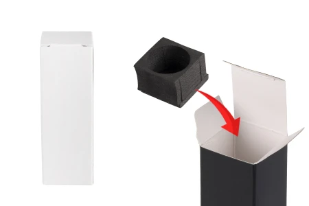 Papirna kutija 30x30x90 mm sa unutrašnjim penastim uloškom za bočice etarskih ulja 10 mL - 20 kom-slika_proizvoda