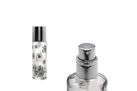 Staklena bočica za parfem 30mL sa srebrnim sprejom i zatvaračem PP18-slika_proizvoda