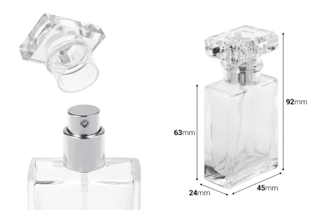 Bočica za parfeme staklena 30mL providna sa sprejom i poklopcem-dimenzije_slike